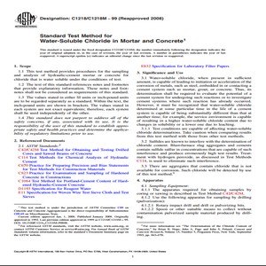 ASTM C1218/C1218M − 99 Reapproved 2008 Standard Test Method for Water-Soluble Chloride in Mortar and Concrete