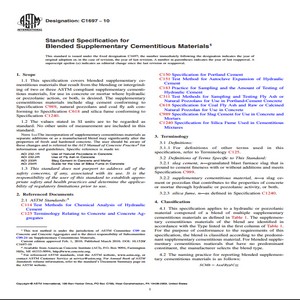 ASTM C1697 − 10 Standard Specification for Blended Supplementary Cementitious Materials