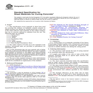 ASTM C171 − 07 Standard Specification for Sheet Materials for Curing Concrete