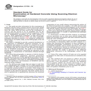 ASTM C1723 − 10 Standard Guide for Examination of Hardened Concrete Using Scanning Electron Microscopy