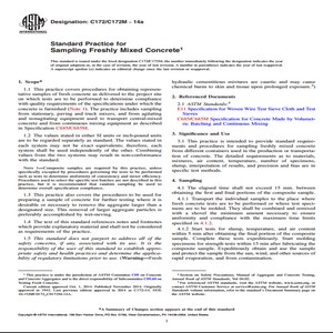 ASTM C172/C172M − 14a Standard Practice for Sampling Freshly Mixed Concrete