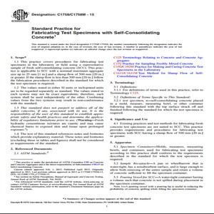 ASTM C1758/C1758M − 15 Standard Practice for Fabricating Test Specimens with Self-Consolidating Concrete