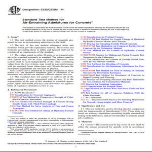 ASTM C233/C233M 14 Standard Test Method for Air Entraining Admixtures for Concrete