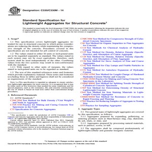 ASTM C331/C331M − 14 Standard Specification for Lightweight Aggregates for Concrete Masonry Units