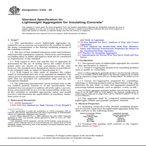 ASTM C332 − 09 Standard Specification for Lightweight Aggregates for Insulating Concrete