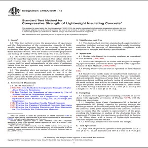 ASTM C495/C495M − 12 Standard Test Method for Compressive Strength of Lightweight Insulating Concrete