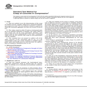 ASTM C512/C512M − 10 Standard Test Method for Creep of Concrete in Compression