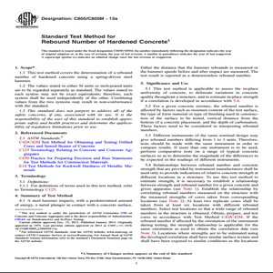 ASTM C805/C805M − 13a Standard Test Method for Rebound Number of Hardened Concrete