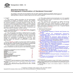 ASTM C856 − 14 Standard Practice for Petrographic Examination of Hardened Concrete