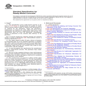 ASTM C94/C94M − 15 Standard Specification for Ready-Mixed Concrete