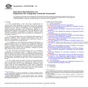 ASTM C979/C979M − 10 Standard Specification for Pigments for Integrally Colored Concrete