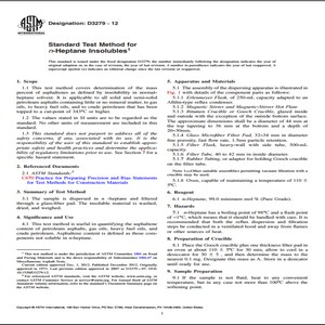 ASTM D3279−12 Standard Test Method for n-Heptane Insolubles