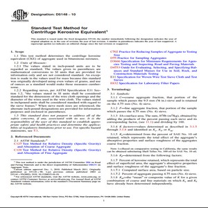 ASTM D5148−10 Standard Test Method for Centrifuge Kerosine Equivalent