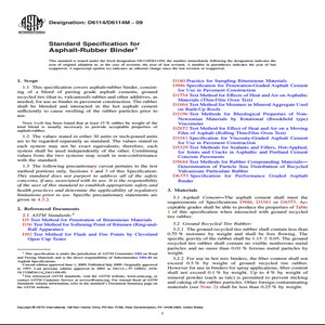 ASTM D6114/D6114M−09 Standard Specification for Asphalt-Rubber Binder