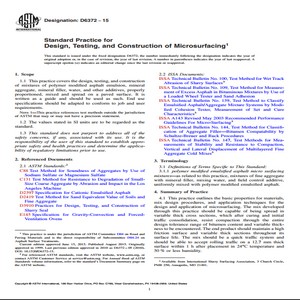 ASTM D6372−15 Standard Practice for Design Testing and Construction of Microsurfacing