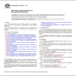 ASTM D977−13 Standard Specification for Emulsified Asphalt