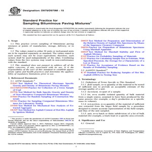 ASTM D979/D979M−15 Standard Practice for Sampling Bituminous Paving Mixtures